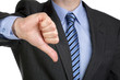 Thumbs down hand gesture