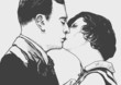 Man and woman kissing