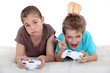 Children playing computer games