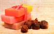 Photo: Handmade Soap and soap nuts closeup Handmade Soap and soap nuts closeup