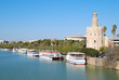 VISTA GENERAL DEL RÍO GUADALQUIVIR, TORRE DEL ORO. SEVILLA