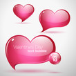 Heart shaped vector dialogue bubble