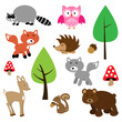 Forest Animals Vector Set
