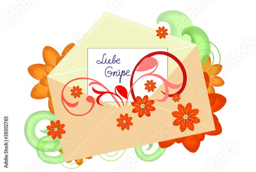 Illustration: Briefumschlag (Liebe Grüße) Briefumschlag (Liebe Grüße)