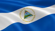 Nicaraguan flag in the wind