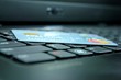 Credit card on the keyboard