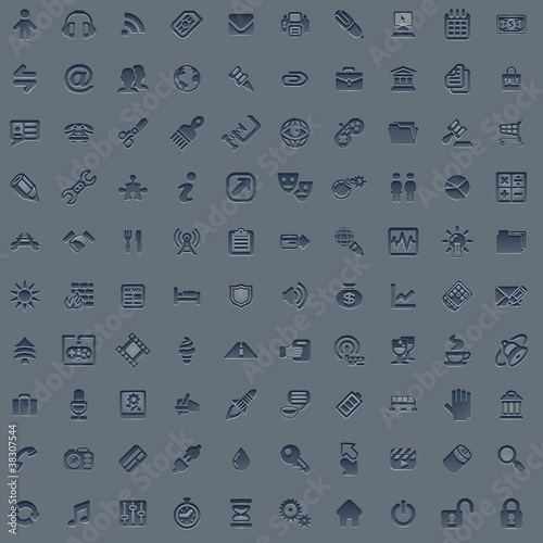 Vector: 100 professional grey web icon set 100 professional grey web icon set
