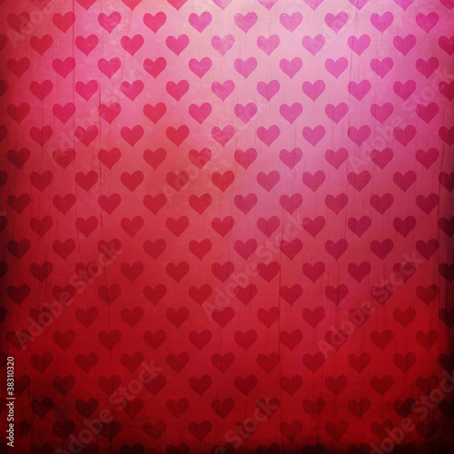 Illustration: vintage background with hearts vintage background with hearts