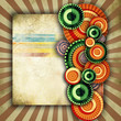 vintage shabby background with round pattern vintage shabby background with round pattern