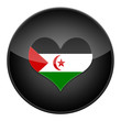 Heart for Western Sahara icon with flag