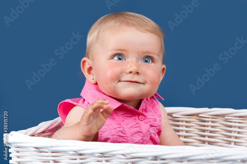 Photo: portrait of blue eyed baby girl portrait of blue eyed baby girl