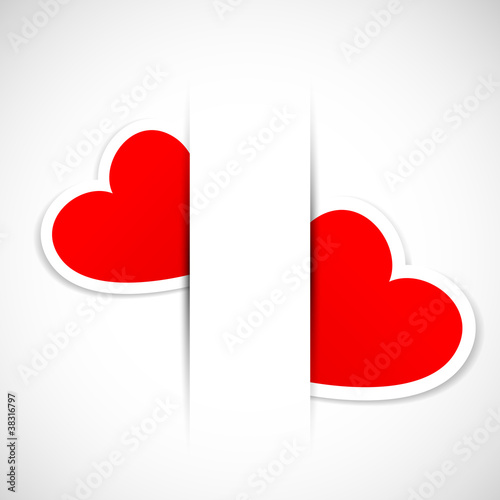 Vector: valentines day card with two hearts valentines day card with two hearts