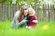 Happy family in spring