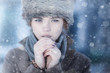 Young woman winter portrait