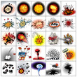 set of explosions