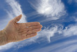 Cloudscape with Human Hand
