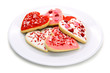 Plate of Valentines Day cookies Plate of Valentines Day cookies