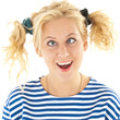 Woman with a funny look on her face smiles