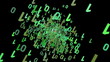 Moving through binary to South Korea map flag animation Moving through binary to South Korea map flag animation