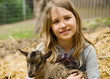 Foto: Gril with goatling Gril with goatling