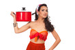 Photo: Beautiful young woman holding cooking pot Beautiful young woman holding cooking pot