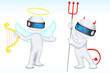 3d Angel and Devil