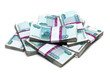 million rubles - heap of bills in packs