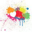 Colorful Heart Splash Background