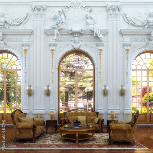Illustration: Luxury Hotel Lounge Luxury Hotel Lounge