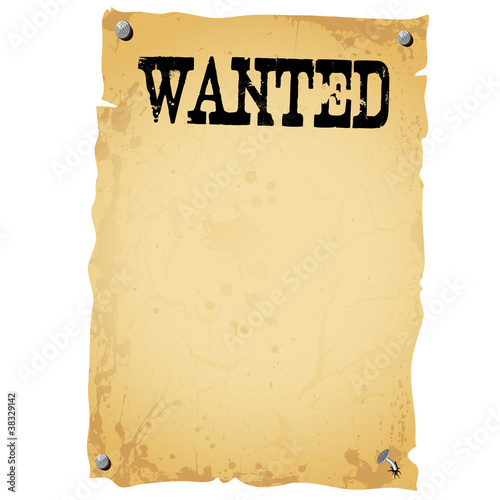 Illustration: Plakat - WANTED white Plakat - WANTED white