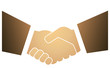strong handshake mans in business suits isolated