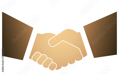 Vector: strong handshake mans in business suits isolated strong handshake mans in business suits isolated