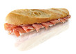 Bocadillo de jamón reflejado.