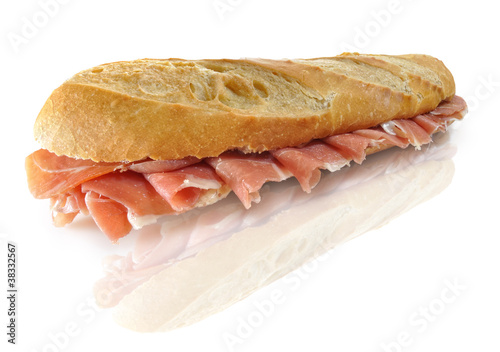 Photo: Bocadillo de jamón reflejado. Bocadillo de jamón reflejado.