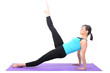 Young girl doing stretching exercise