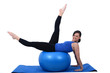 Young girl doing stretching exercise
