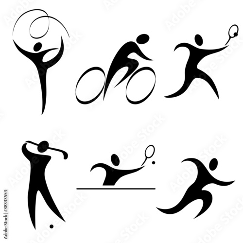 Vector: Set sports icon person. Set sports icon person.