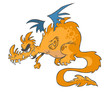 Cartoon Orange Dragon.