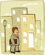 important businessman moving in the city