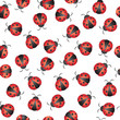 Seamless wallpaper with ladybugs