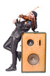 rocker woman with a violin rocker woman with a violin