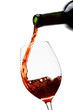 red wine poured into glass