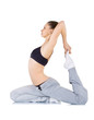Foto: Young woman doing fitness exercises Young woman doing fitness exercises
