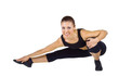 Young woman doing fitness exercises