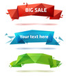 Set of trendy vector crystal banners