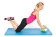 Photo: Female pushups on medicine ball Female pushups on medicine ball