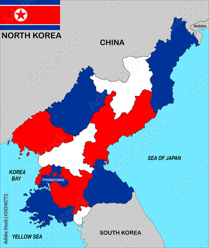 Illustration: north korea map north korea map