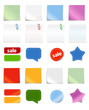 Colorful paper stickers. Vector illustration