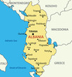 Republic of Albania - vector map