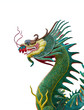 The statue of a Chinese dragon. The statue of a Chinese dragon.